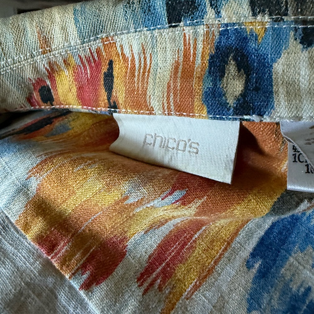 Chico's Multicolor Abstract Jacket - Picture 6 of 8
